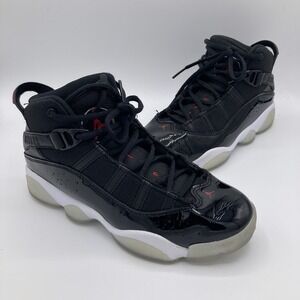 Nike Air Jordan 6 Rings Basketball Shoes (323432-064) Size 2.5Y Black